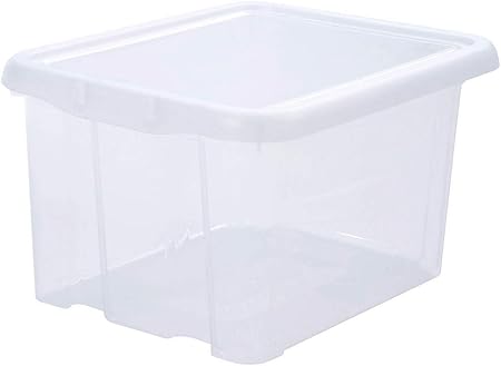 EDA Caja de Almacenamiento de 50 L, Color Azul Mineral con Tapa Negra: Amazon.es: Hogar