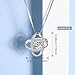 J.Rosée Necklace With 925 Sterling Silver Nonnyl Stetling Silver Two-Tone Cubic Zirconia Halo Flower/Clover/Elephant Charms Pendant 18