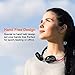 BroElec Portable Fan Hand Free Small Personal Mini USB Fan 2000mAh Rechargeable Battery Operated Neck Fan 12H Working Hours 3 Speeds 360 Degree Adjustment Head for Office Travel Outdoor Camping(Black)