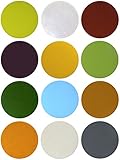 Pre-Cut 1-Inch Fusible Glass Circle Multi Colors, 96 COE, 12-Pack - The Essential Jewelers Sampler Pack by New Hampshire Craftworks