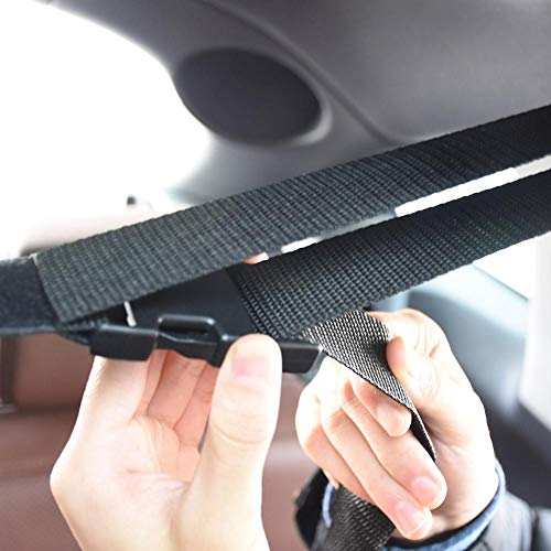 Ksruee 1.5086.61in Car Fishing Rod Strap，2PCS Car Fishing Rod Stand for SUV/MVP/RV/Minivan - Black - Thumbnail 7