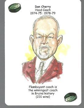 Don Cherry Playing Card Boston Bruins Mini Pennant Gift Pack