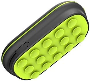 3 in1 Bluetooth 3.0 Speaker Power Bank with Suction Cup Hands-free Calls Function FM Function,Wireless Bluetooth Speaker Phone Support,Phone Holder for Phone (Black+Green)