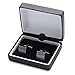 Gun Metal Textured Cuff Links in Gift Box-Luxury French Tuxedo Shirt Cufflinks...