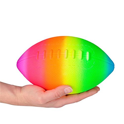 Rainbow Design Medium Inflatable Latex Football