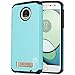 Moto Z Play Case, MP-Mall [Dual Layer] [Shockproof] Armor Hybrid Defender Anti-Drop Rugged Protective Case Cover Fit For Moto Z Play Droid (Mint)