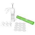 Christmas Cookies Press Dough Cookie Maker Gun Set with 12 Fun Shaped Cookie Cutter Tips for Icing, Includes Silicone Baking Mat - make Perfect Spritz Cookies and Treats for Xmas, Thanksgiving