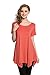 LARACE Womens Swing Tunic Tops Loose Fit Comfy Flattering T Shirt (3X, Watermelon)