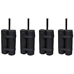 Just Relax 4-Piece Universal Weight Bags and Anchor Set, Black, Great for Canopy Tents, Gazebos and Any Outdoor Event, Includes Metal Stakes