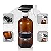 Olilia 16 oz Amber Glass Spray Bottles 2 Pack, with Mist and Stream Setting Sprayer Top, Chalkboard Labels