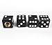 MM-Sports-USA Bicycle [Qty: 1] Set of 4 Black Dice Shaped Tire Valve Stemsthumb 1