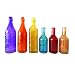 Colored Glass Bottles, 6 Piece Colorful Decorative Vintage Bottle Set for Outdoor Garden Bottle Tree or Indoor Home Decor primary