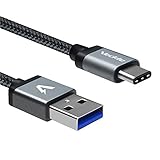 USB C, iOrange-E Type C to USB 3.0 (USB 3.1 Gen 1) 6.6 Ft Braided USB C Cable for Apple Macbook 12", Nexus 6P, 5X, Pixel, OnePlus 2, Asus Zen AiO and Other USB C Devices, Black