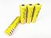 ON THE WAY®6X BRC 18650 Battery 5000mAh1 3.7V Li-ion Rechargeable Button Top Battery Yellow Low Discharge Rate No Memory Effect Battery for Flashlights