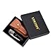 SMTENG Outdoor Camping Hunting Folding Knives Utility German Steel Pocket Knife Black Ebony Log Handle with Gift Box