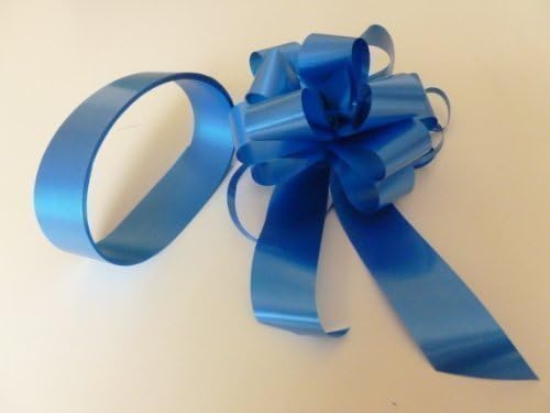 Wedding Car Kit, 3 x 50mm Royal Blue (assembled / ready made "NOT" flat packed) Pull Bows. Plus 1 x 6m of 2" Royal Blue Florist Ribbon. The Perfect Item For Wedding Cars.