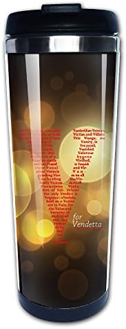 V For Vendetta Thriller Vigilante Oppressor Film Travel Mugs Leak Proof Flip Top Lid