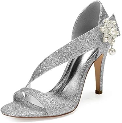 comfortable silver sandals for wedding