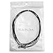 BEADNOVA 20 Inches 2.0mm Black Color Genuine Leather Cord Chain Necklace Cord Chain with Extension Chain Lobster Claw Clasp Wholesale Lot (5pcs/Pack)