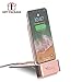 KLOKOL Phone Dock Cell Phone Stand Dock Charging Station Compatible iPhone 6 6s 7 8 X Plus 5 5s 5c, iPad, iPod Touch, for Desk Office Kitchen (Rose Gold)