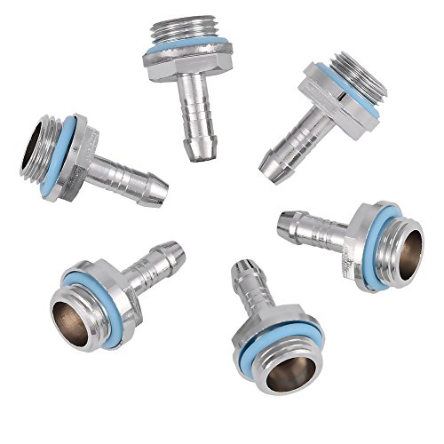 Richer-R-6Pcs-Conector-Tubos-Manguera-para-Refrigeracin-por-Bloques-de-Agua-ComputadoraAccesorios-de-PC-Water-CoolingKit-de-Sistema-Refrigeracin-Lquida-de-Agua-CobreChapado-de-Cromo6-mm