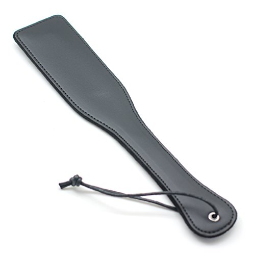 Scarlet Kitten Large Spanking Furry Faux Leather Paddles, Black - Thumbnail 5
