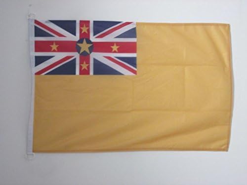AZ FLAG, Niue Nautical Flag, 18'' x 12'', For Outdoor and Boat, Niuean Banner Knitted Polyester with Two Plastic Rings