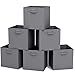 Home-Complete Closet Organizer-Fabric Storage Basket Cubes Bins 6 Grey Cubeicals Containers Drawers