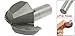 Uxcell 0.5-Inch Shank 1.5-Inch 2 Flute Radius Core Box Router Bit