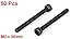 uxcell M3 x 30mm Hex Bolt Socket Head Cap Machine Screws Fasteners Black 50Pcs