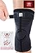 Mava Sports Knee Compression Sleeve Support for Men and Women - Perfect for Powerlifting, Weightlifting, Running, Gym Workout, Squats and Pain Relief (Black - 1 Piece, Large)