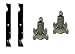CRAFTSMAN Deck Kit Compatible with 46" Poulan Husqvarna, 2 187292 Spindles, 2 Blades for 405380 403170 532405380. Spindles Include Hardware,