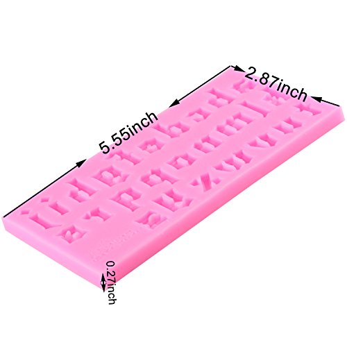 Mujiang Number Chocolate Mould Silicone Letter Mold Candy Making Alphabet Fondant Molds Set of 3