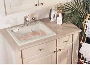 Reliance 25" x 22" Jentle Jet Laundry Sink Finish: Sterling Silver