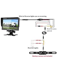 Monitor LCD retrovisor del vehículo LeeKooLuu Pantalla de 7 '' Gancho de pantalla ancha a todo color en el tablero   parabrisas para sistemas de cámara de respaldo para auto   camioneta   camioneta   RV   autocaravana