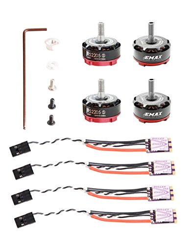 Weyland 4PCS EMAX RS2205-S 2300KV Brushless Motor And 4PCS EMAX 30A Dshot Bullet Series BLHeli-S ESC For FPV Racing Multirotor