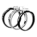Cubic Zirconia Rings Wedding Sets Women Cubic Zirconia Black Stainless Steel Marquise size 7