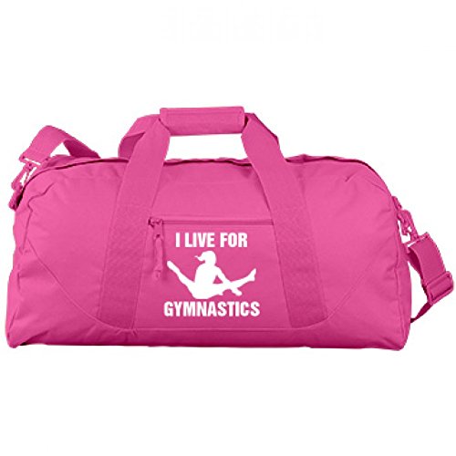 I Live For Gymnastics: Liberty Large Square Duffel Bag