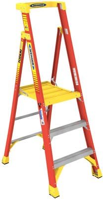 Werner Platform Stepladder Fiberglass 3 ' Type Ia 300 Lb