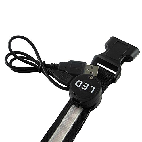 image for Ruiyue 78cm White Red Green Yellow Pink Blue RGB LED Flashing Waistban