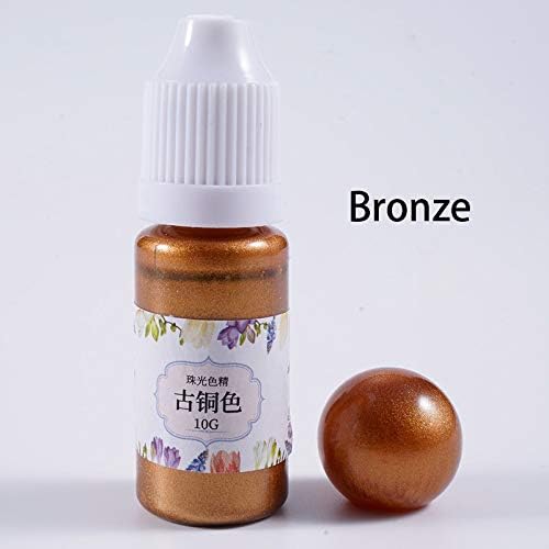 Wanfor UV Resin - Pearl-Luster Ultraviolet Sunlight Curing Resin Glue - Activated Resin for Jewelry Making Resin Mold, Casting and Coating - 10g(Bronze)