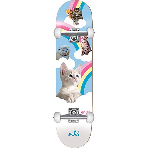 Kitten Slumber White/blue Complete Skateboard - 7.5" X 31.1"