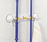 iLifeTech Excellent Storage Solution! Removable Mop and Broom Wall Racks with 3 Position and 2 Hooks