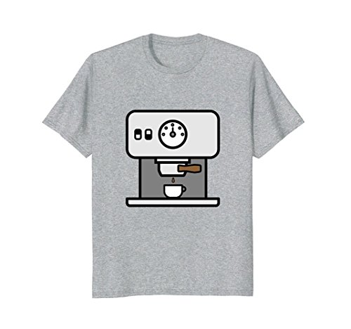 Mens Barista Espresso Machine Coffee T-Shirt Large Heather Grey