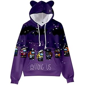 Chaos World Among Us capuchontrui voor meisjes, met Cat Ear pullover, casual sweatshirt