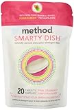 Method Naturally Derived Smarty Dish Dishwashing Tablets, Pink Grapefruit, 20 Count (Pack of 6)
