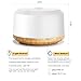New 450ml Half Wood Grain Aromatherapy Essential Oil Diffuser, ZOOKKI Ultrasonic Diffusers Humidifiers for Essential Oils with 8 Color Changing Lights 4 Timer Setting and Water-less 1 Pack