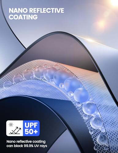Lamicall Parasol para Auto Parabrisas – Sol de 4 Capas 240T y Parabrisas Reflectante UV, Fácil de Instalar, Plegable, 64"x34" Cubre Sol para Auto, para Medium Sedan, SUV