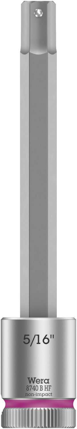 Wera 05003092001 8740 B Holding Function Zyklop In-Hex Bit-Socket, Pink, 5/16" x 100 mm