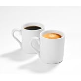 Stylusella Pure White Ceramic Espresso Cup, 2 oz/60 ml, Set of Two